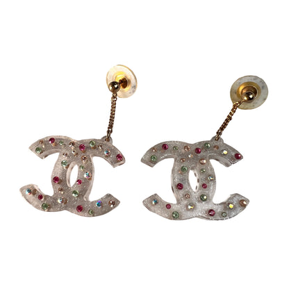 Chanel White Earrings A-15431