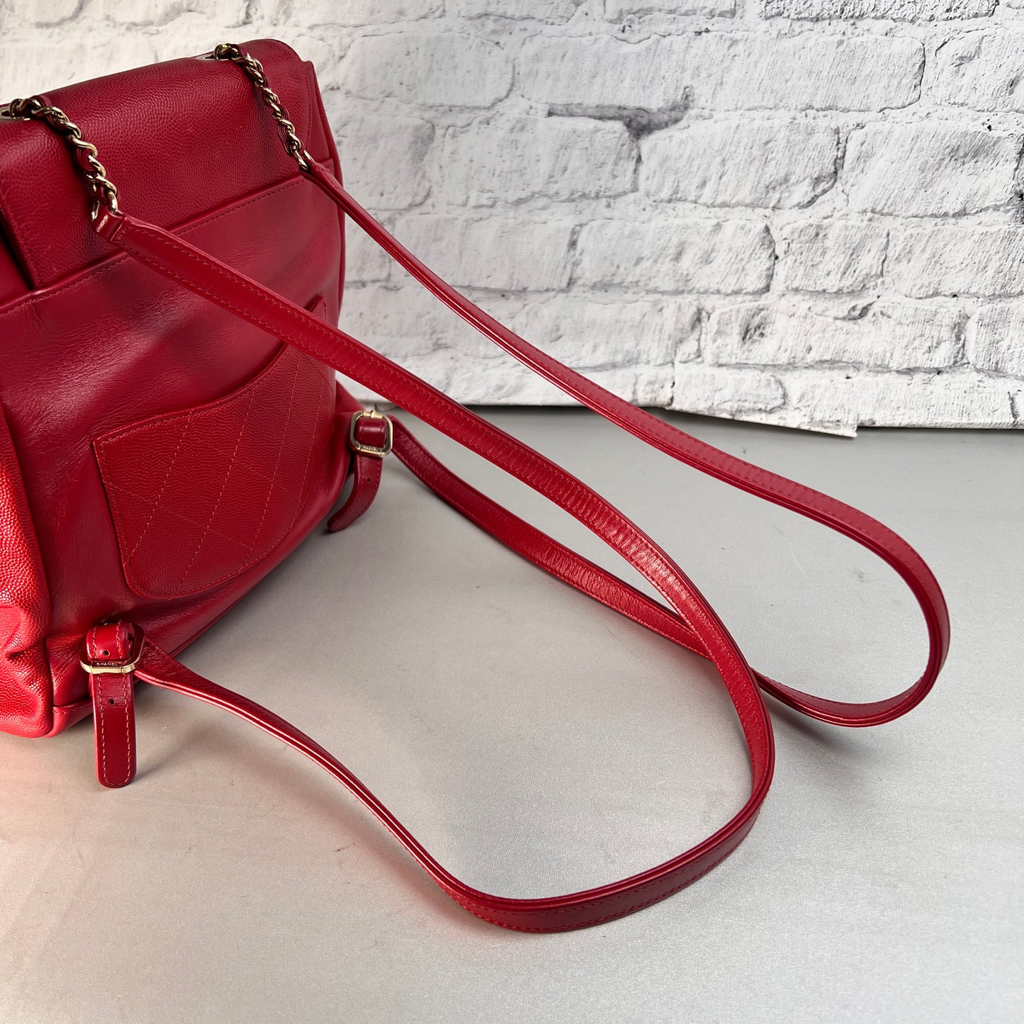 Chanel Red Backpacks A-15438
