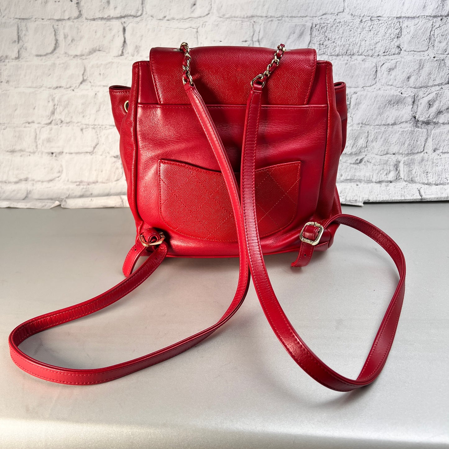 Chanel Red Backpacks A-15438