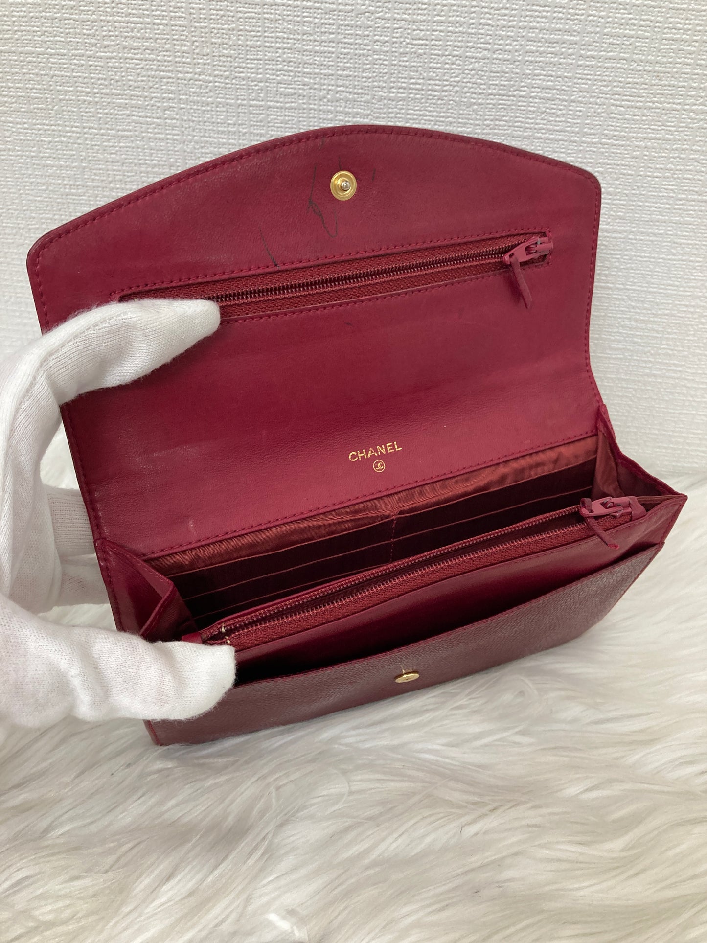 Chanel Red Wallets A-15439