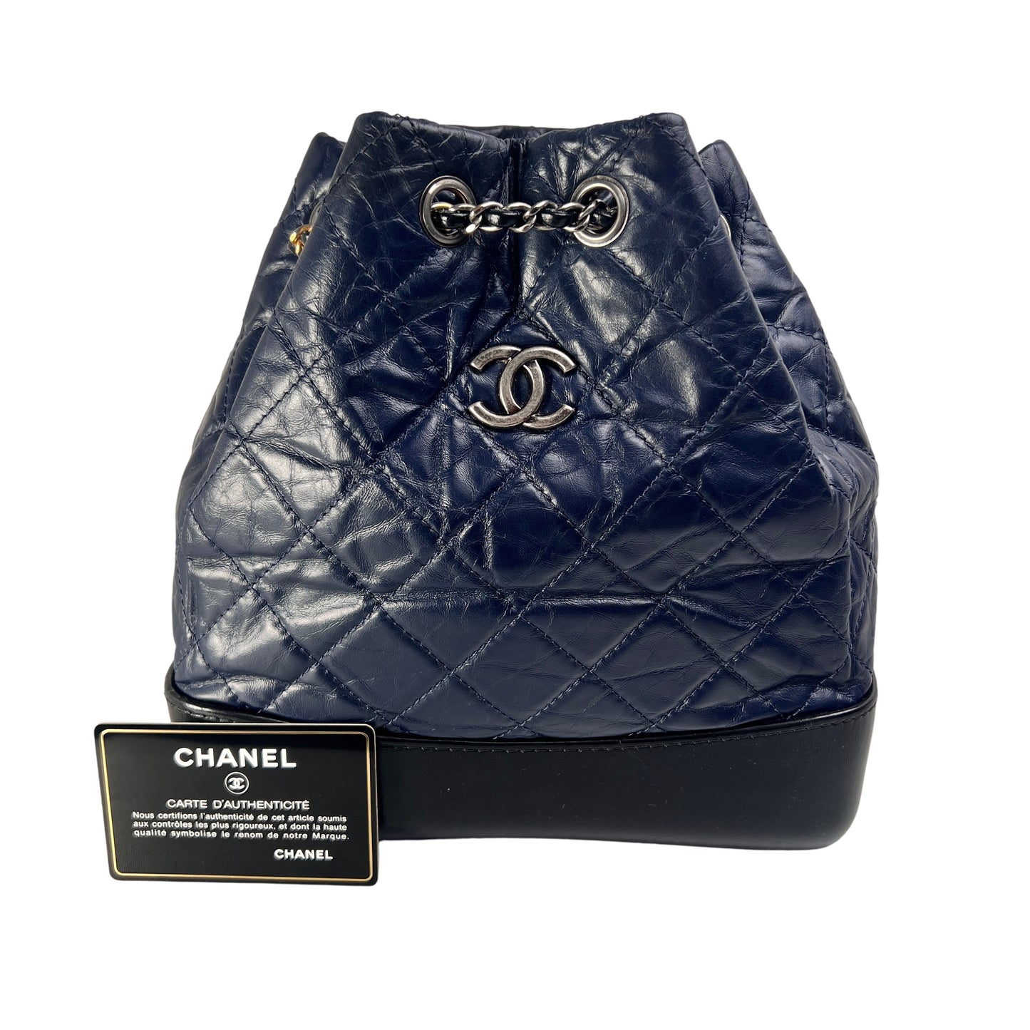 Chanel Navy Handle Bags A-15462
