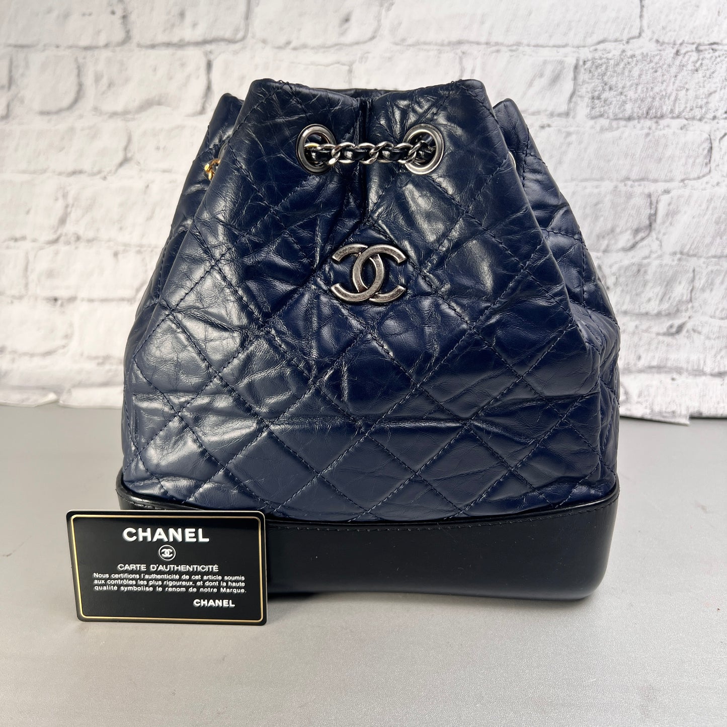Chanel Navy Handle Bags A-15462