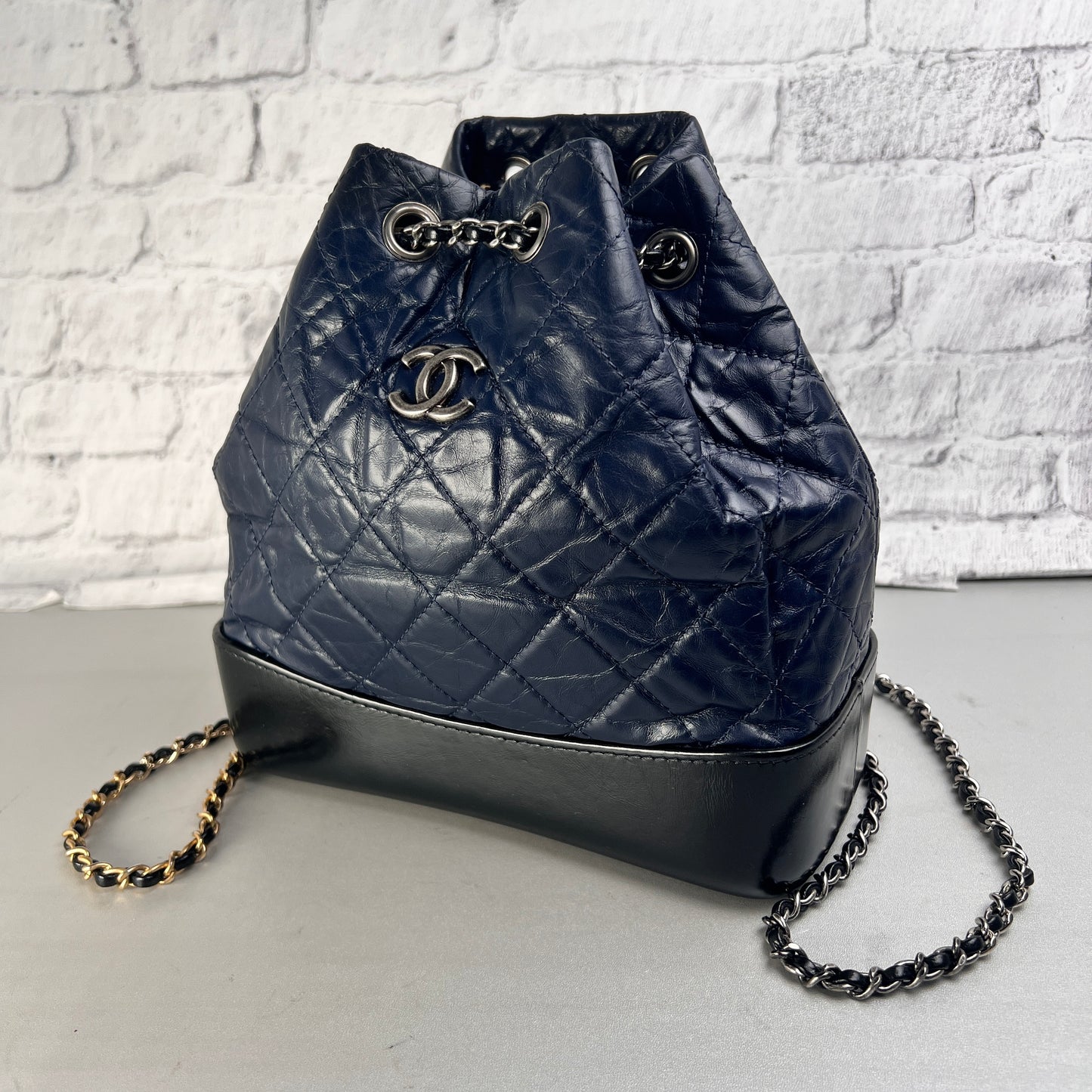 Chanel Navy Handle Bags A-15462