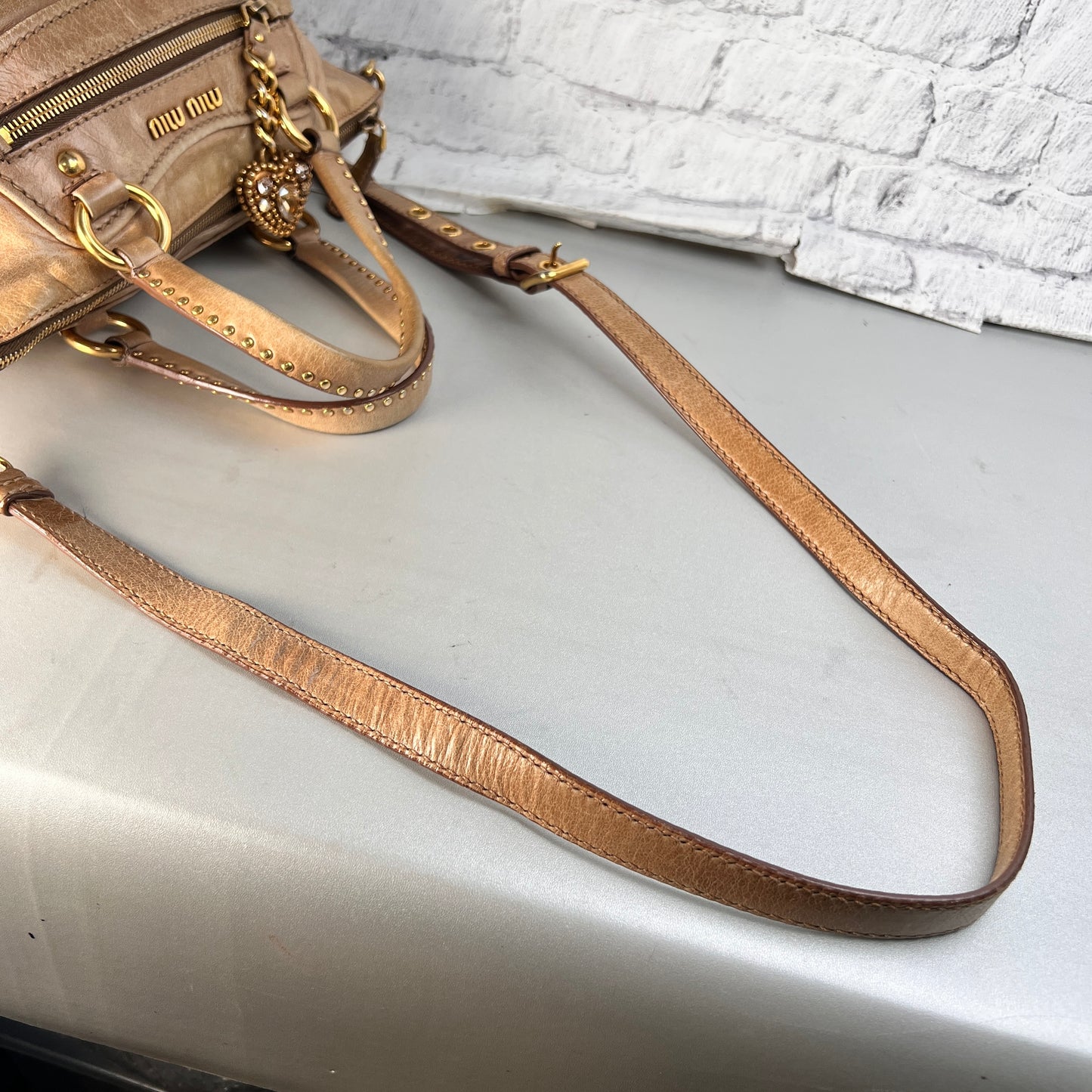 Miu Miu Beige Handle Bags A-15522