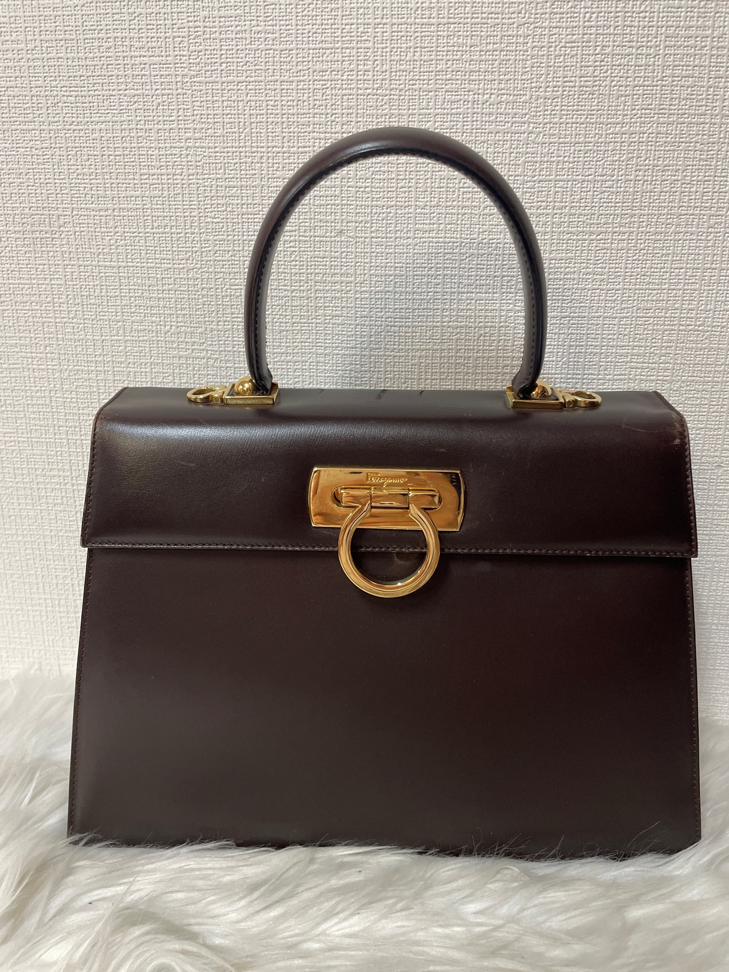 Ferragamo Brown Handle Bags A-15541