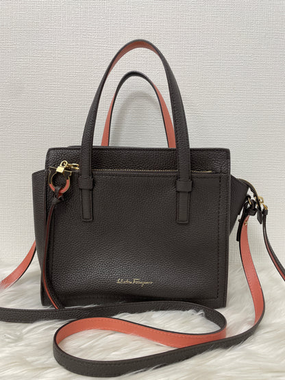 Ferragamo Gray Handle Bags A-15542