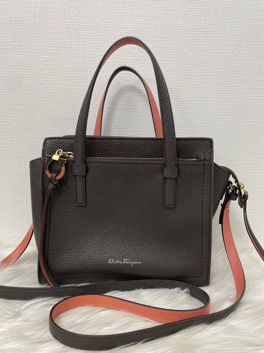 Ferragamo Gray Handle Bags A-15542
