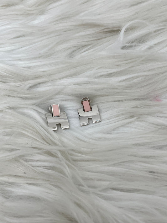 Hermes Silver Earrings A-15606