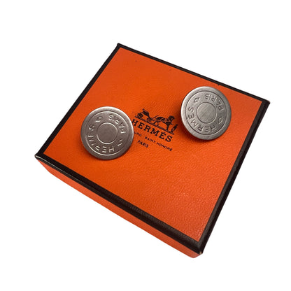 Hermes Silver Earrings A-15614