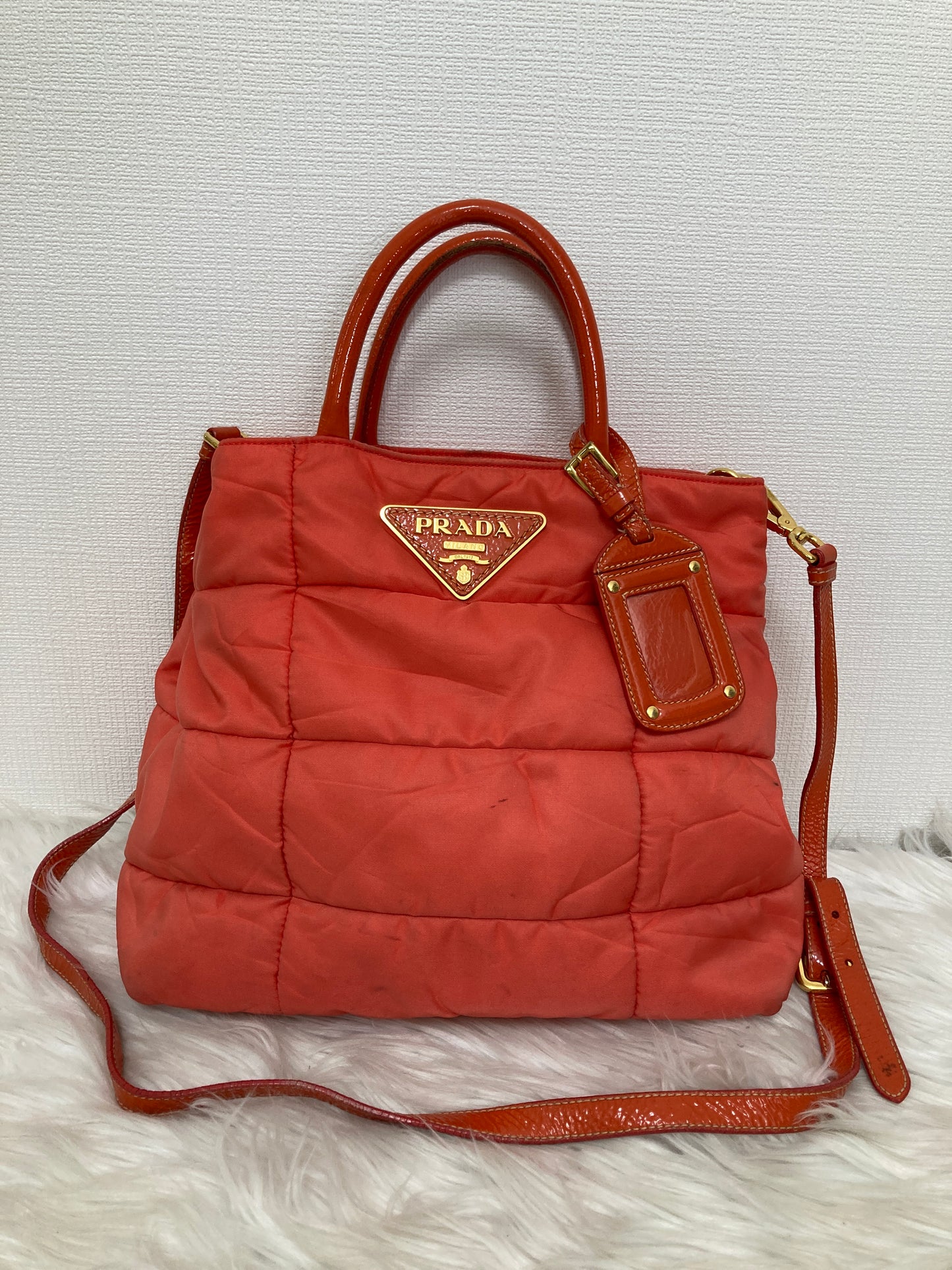 Prada Orange Handle Bags A-15635