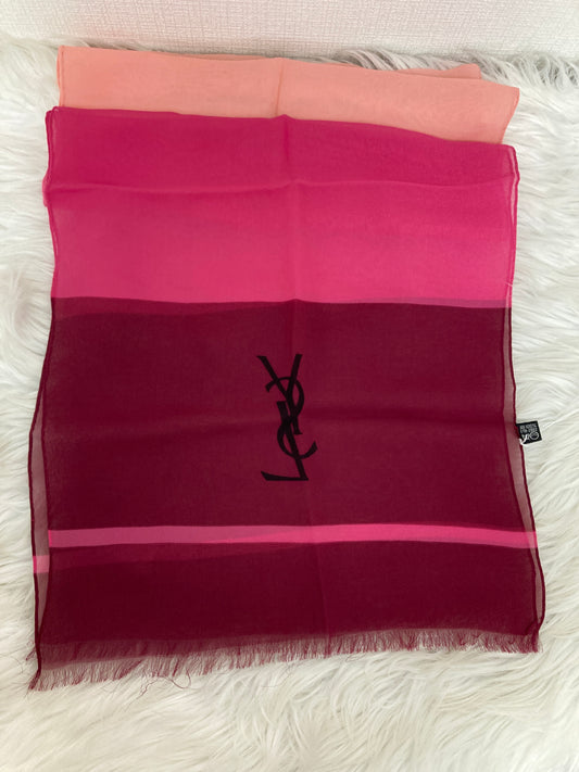 Saint Laurent Bordeaux Scarves A-15651