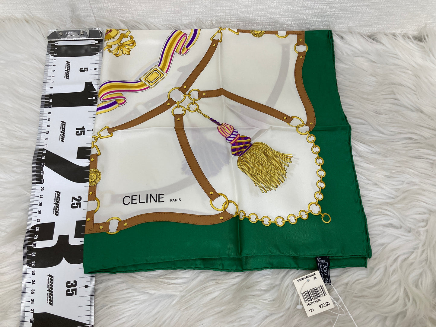 Celine Green Scarves A-15652
