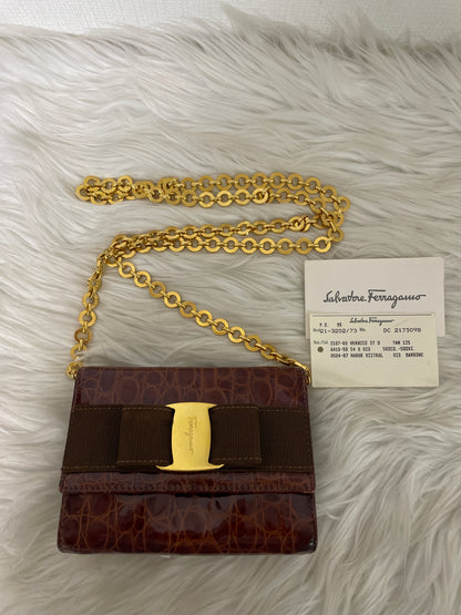 Ferragamo Brown Shoulder Bags A-15677