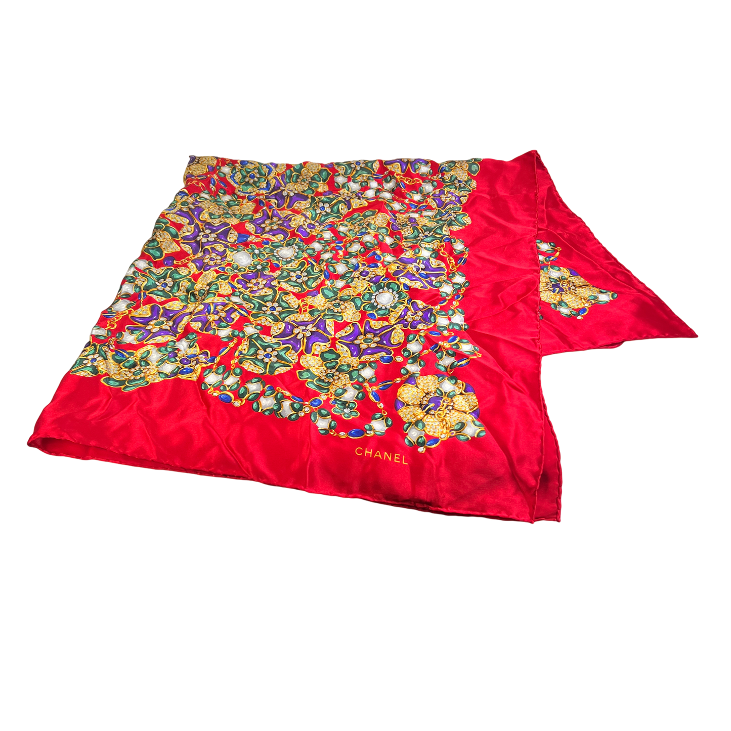 Chanel Red Scarves A-15689