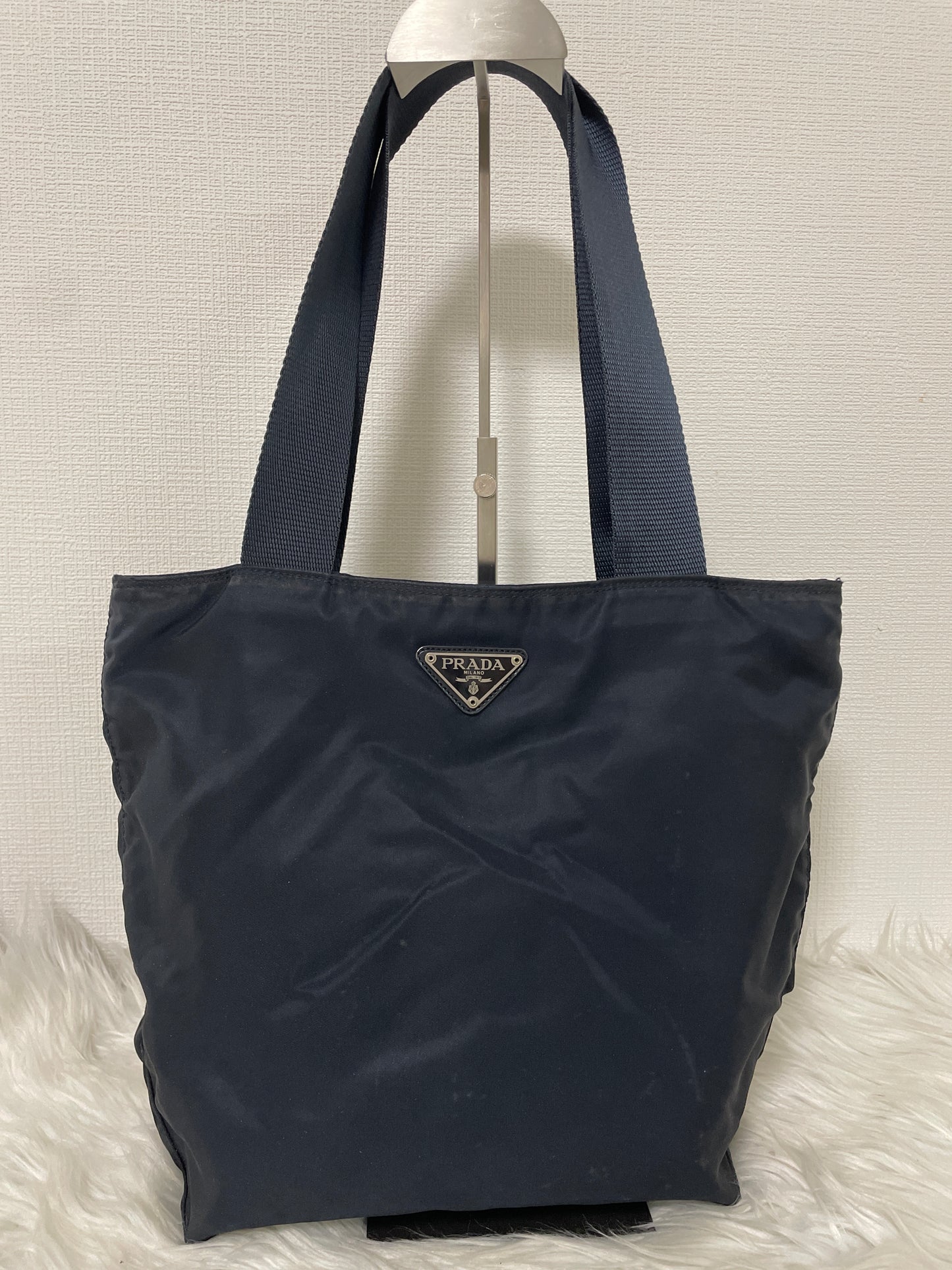 Prada Navy Tote Bags A-15732
