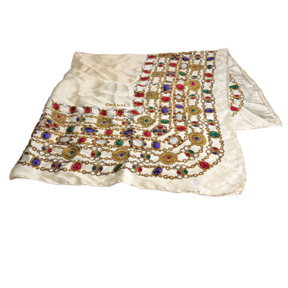 Chanel White Scarves A-15754