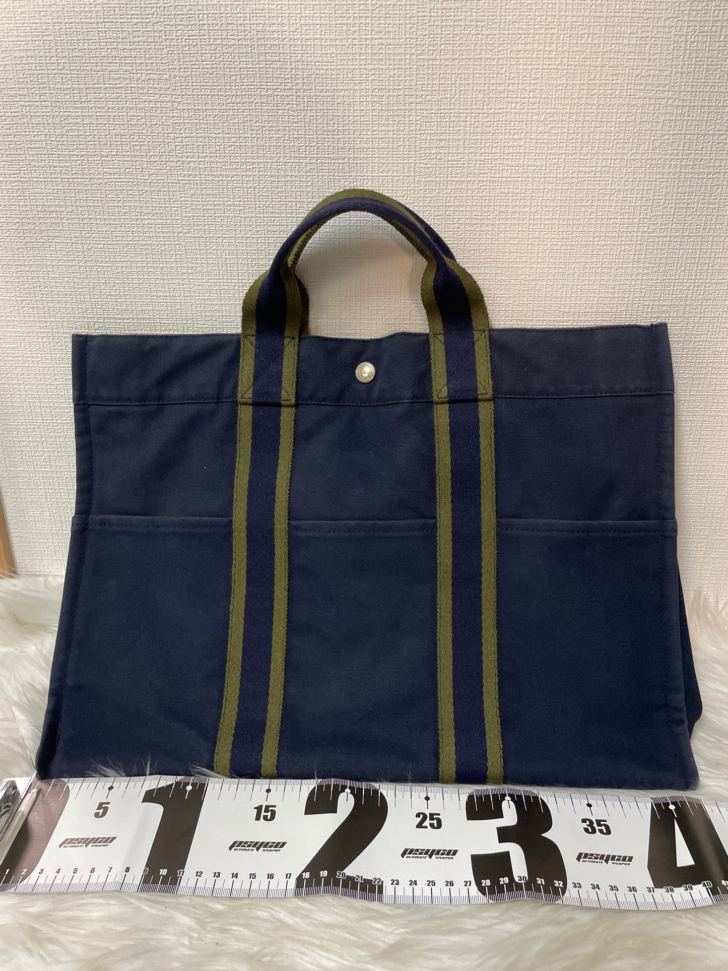 Hermes Navy Tote Bags A-15817