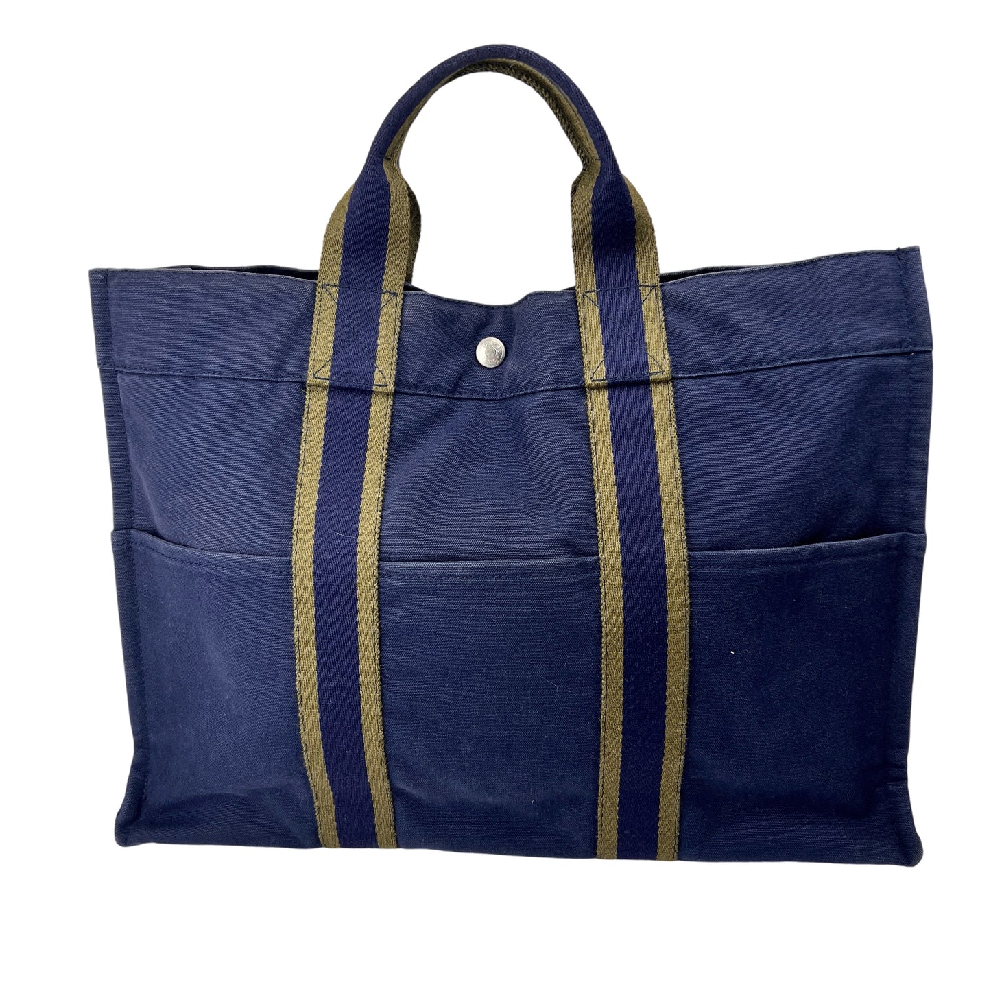 Hermes Navy Tote Bags A-15817
