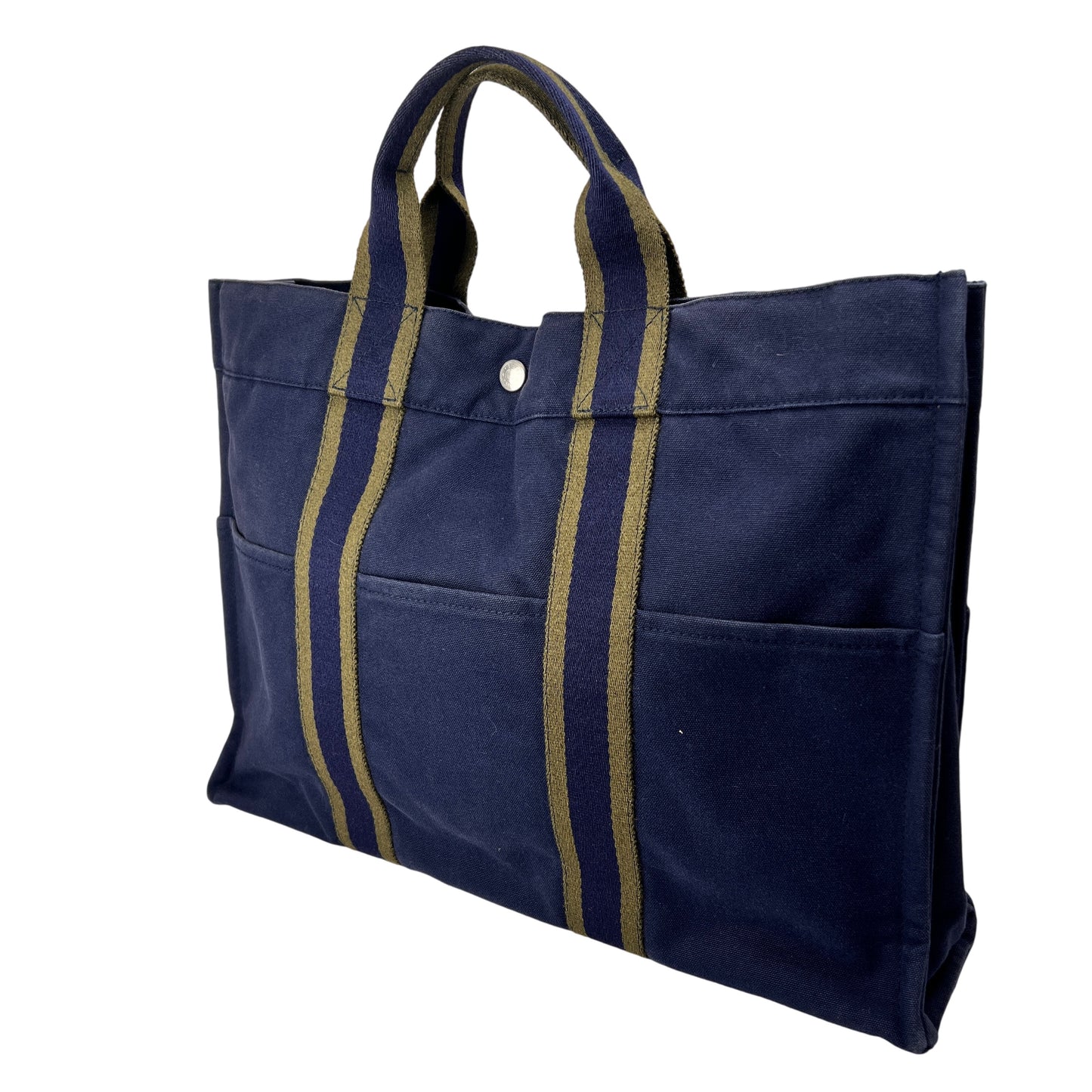 Hermes Navy Tote Bags A-15817