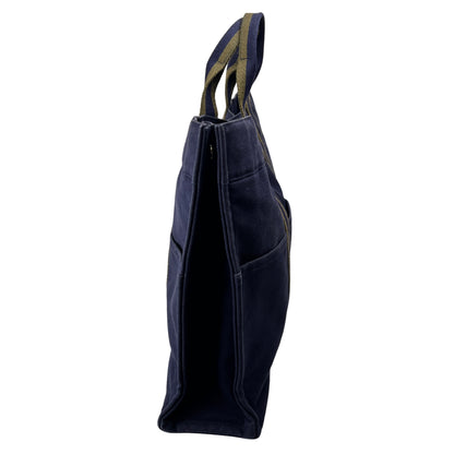 Hermes Navy Tote Bags A-15817