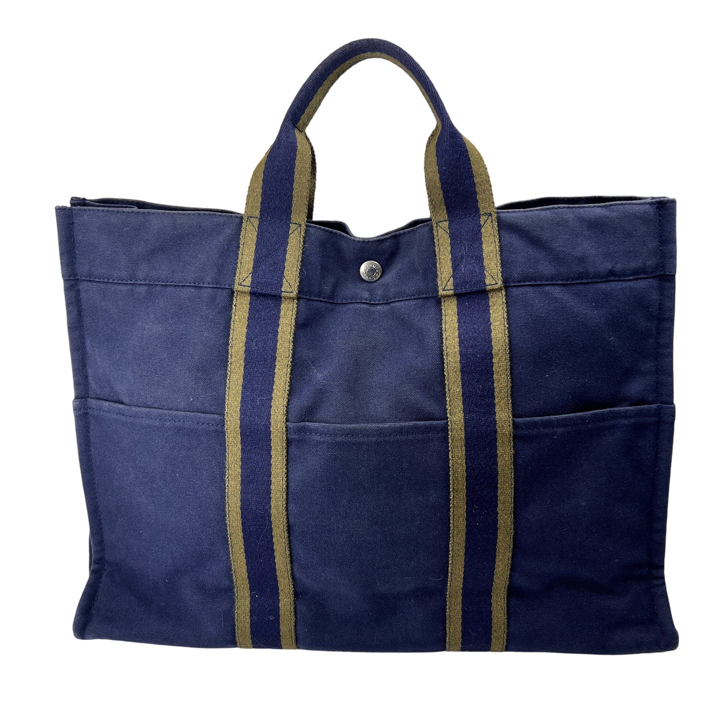 Hermes Navy Tote Bags A-15817