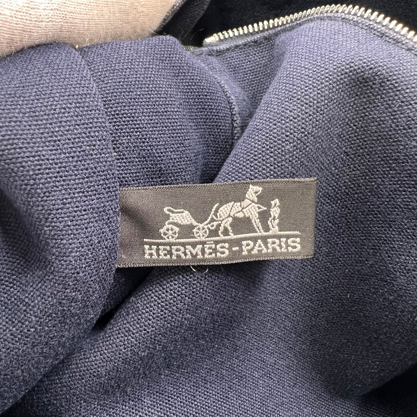 Hermes Navy Tote Bags A-15817