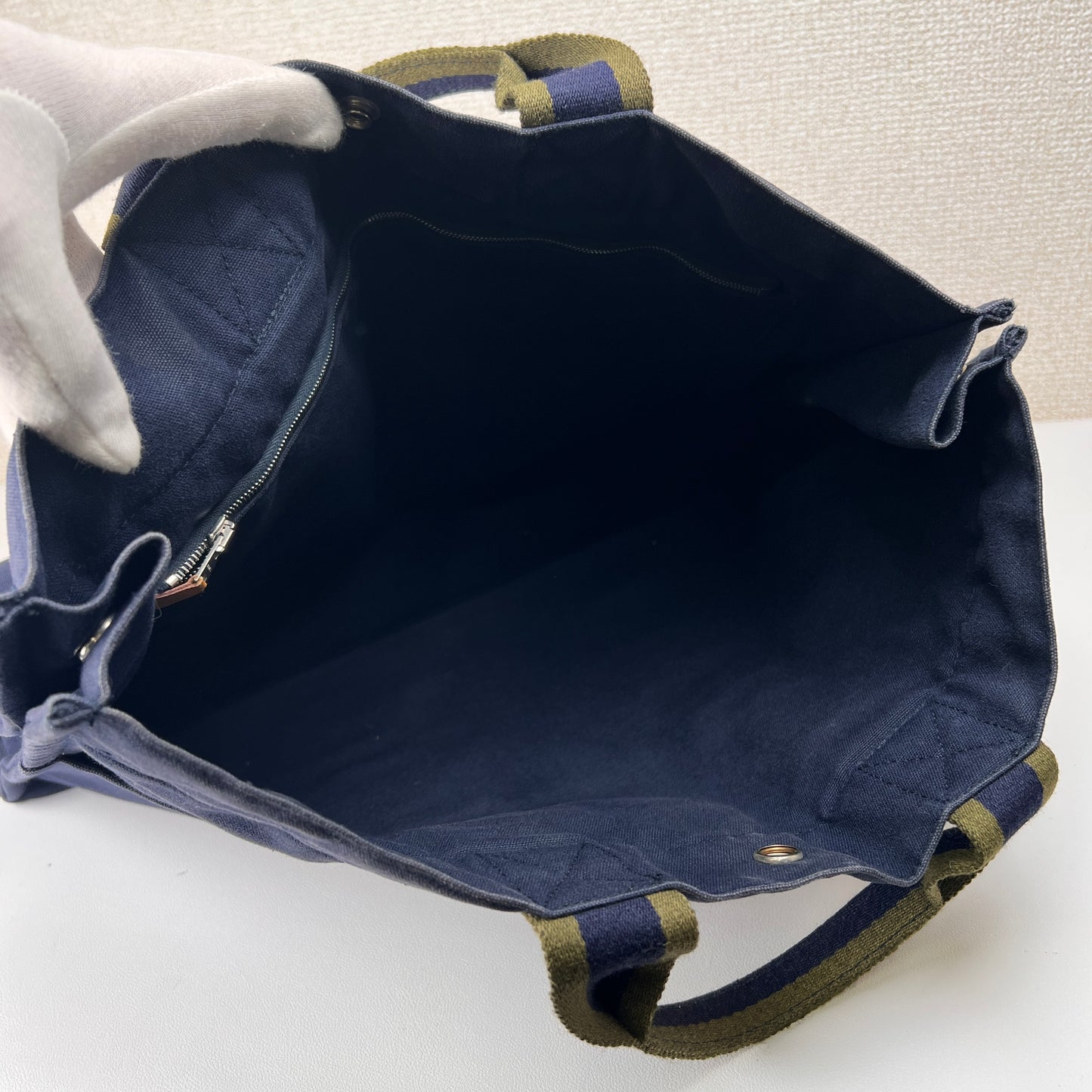 Hermes Navy Tote Bags A-15817
