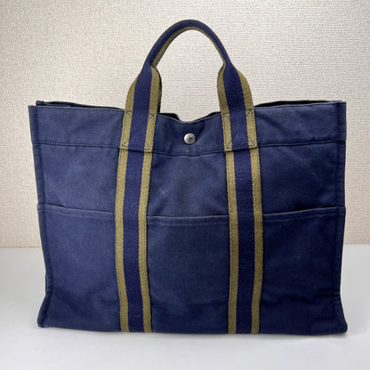 Hermes Navy Tote Bags A-15817