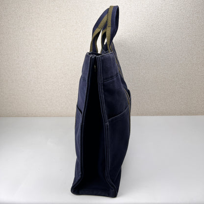 Hermes Navy Tote Bags A-15817
