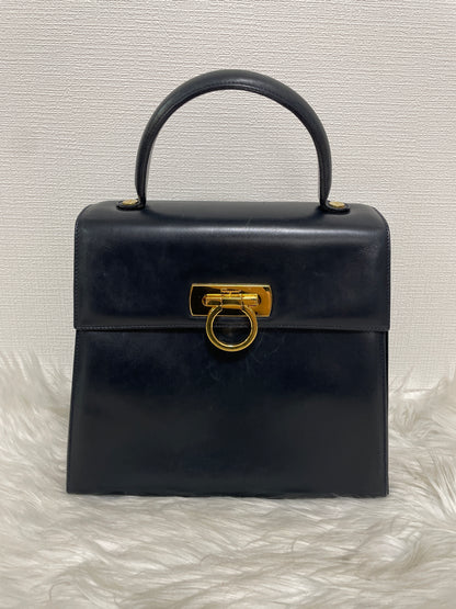 Ferragamo Navy Handle Bags A-15819