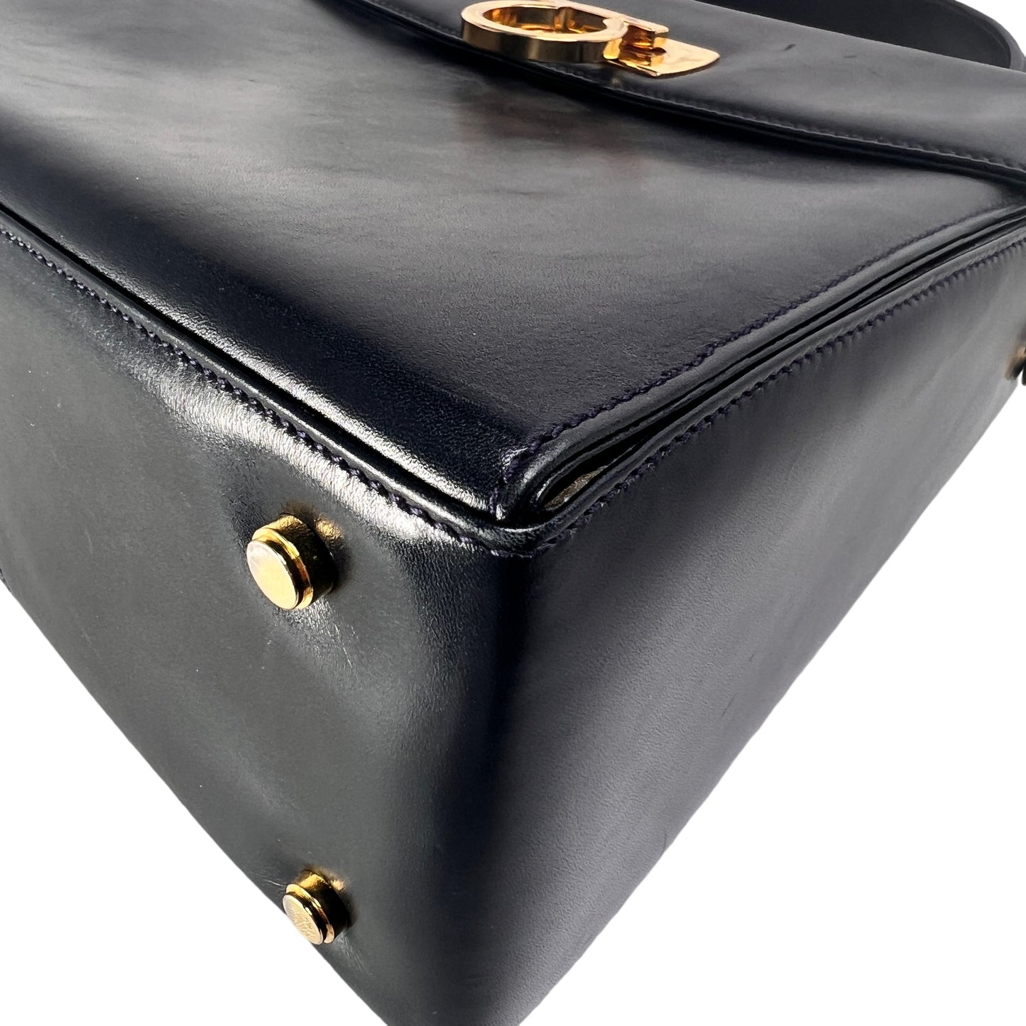 Ferragamo Navy Handle Bags A-15819