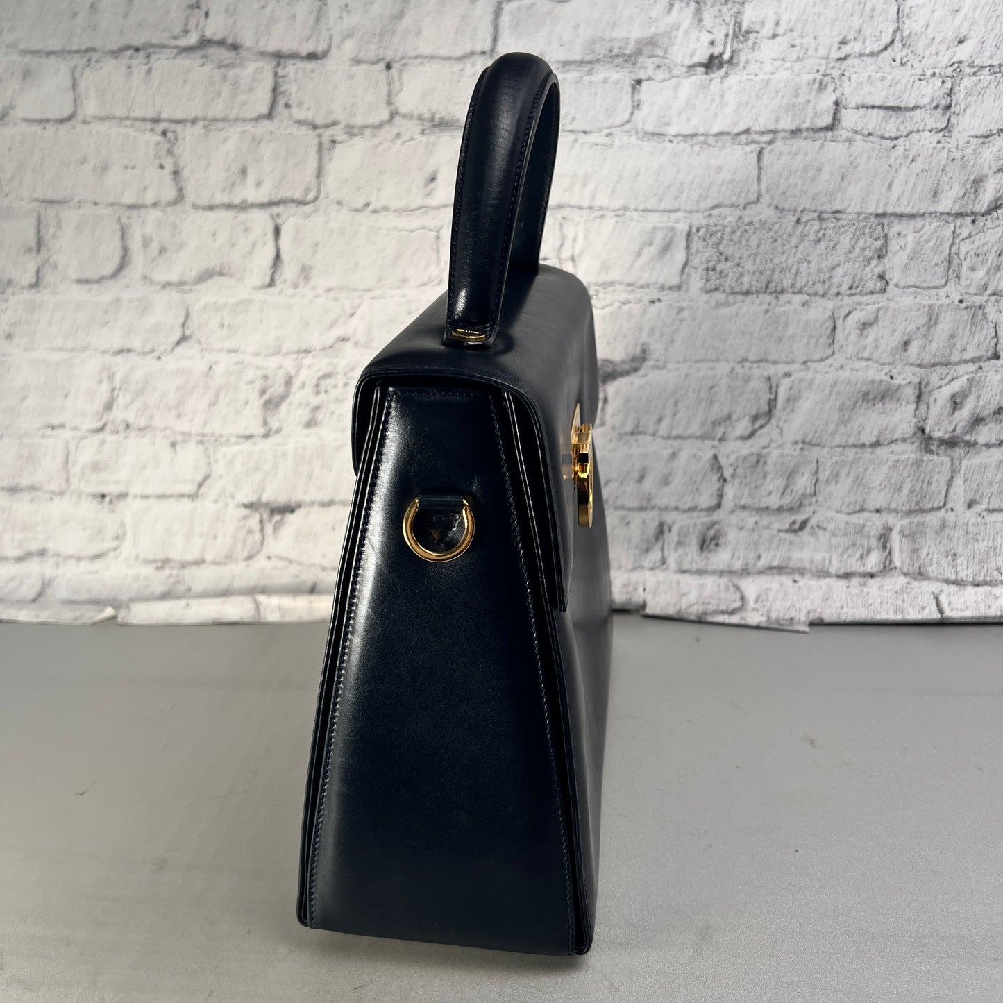 Ferragamo Navy Handle Bags A-15819