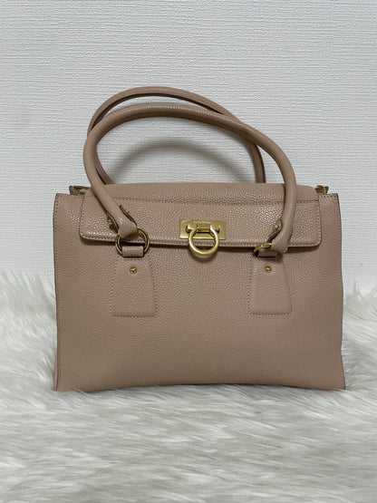 Ferragamo Beige Handle Bags A-15822