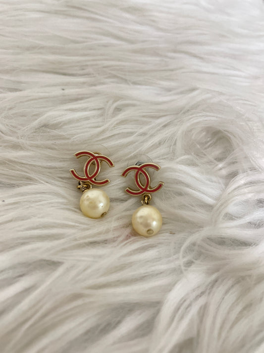 Chanel Pink Earrings A-15834