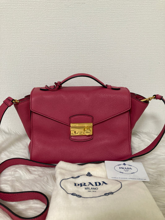 Prada Bordeaux Handle Bags A-15851