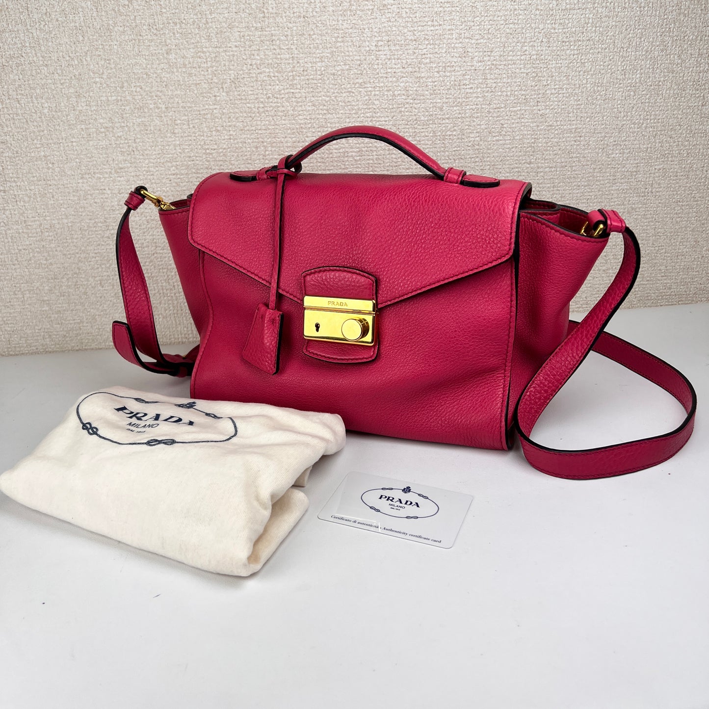 Prada Bordeaux Handle Bags A-15851