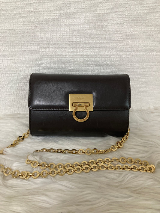 Ferragamo Brown Shoulder Bags A-15892