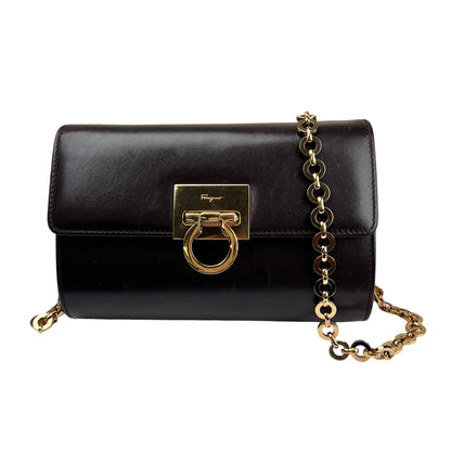 Ferragamo Brown Shoulder Bags A-15892