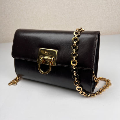 Ferragamo Brown Shoulder Bags A-15892