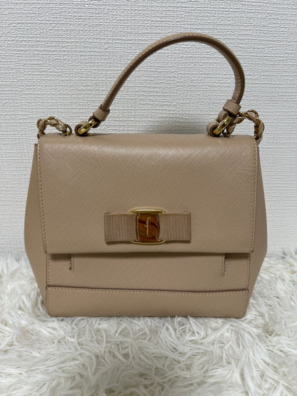 Ferragamo Beige Handle Bags A-15998