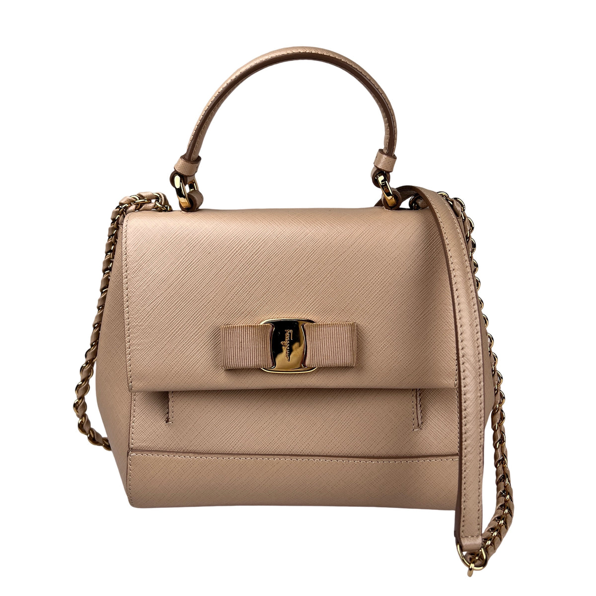 Ferragamo Beige Handle Bags A-15998