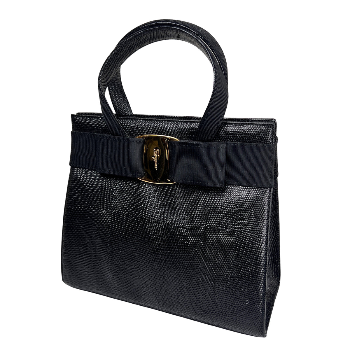 Ferragamo Black Handle Bags A-16003