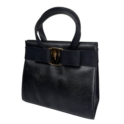 Ferragamo Black Handle Bags A-16003