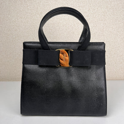 Ferragamo Black Handle Bags A-16003
