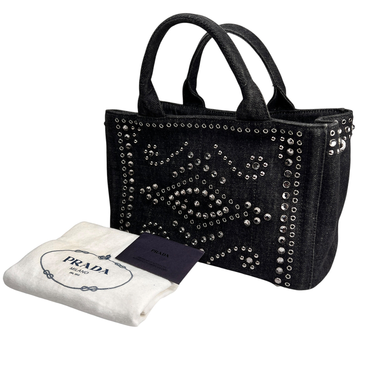 Prada Black Handle Bags A-16009