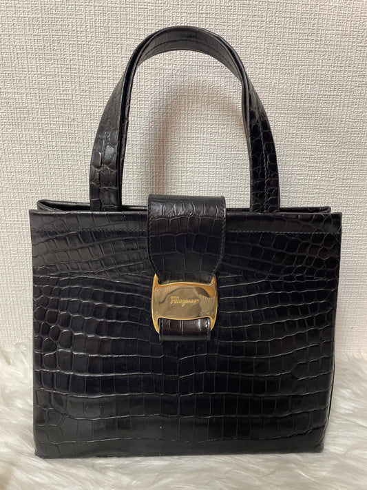 Ferragamo Black Handle Bags A-16076