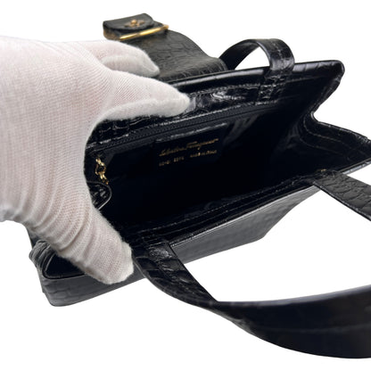 Ferragamo Black Handle Bags A-16076