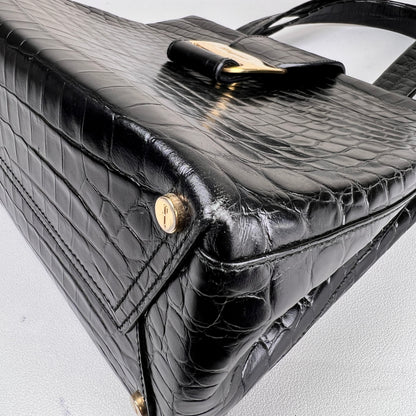 Ferragamo Black Handle Bags A-16076