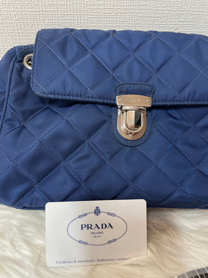 Prada Navy Shoulder Bags A-16081