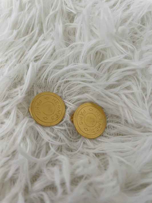 Hermes Gold Earrings A-16116